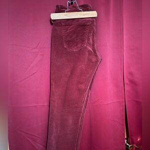 The Stevie Petite Petite Slim Straight Red Corduroy Size 28P